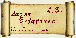Lazar Bejatović vizit kartica